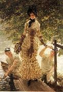 James Tissot On the Thames oil painting on canvas